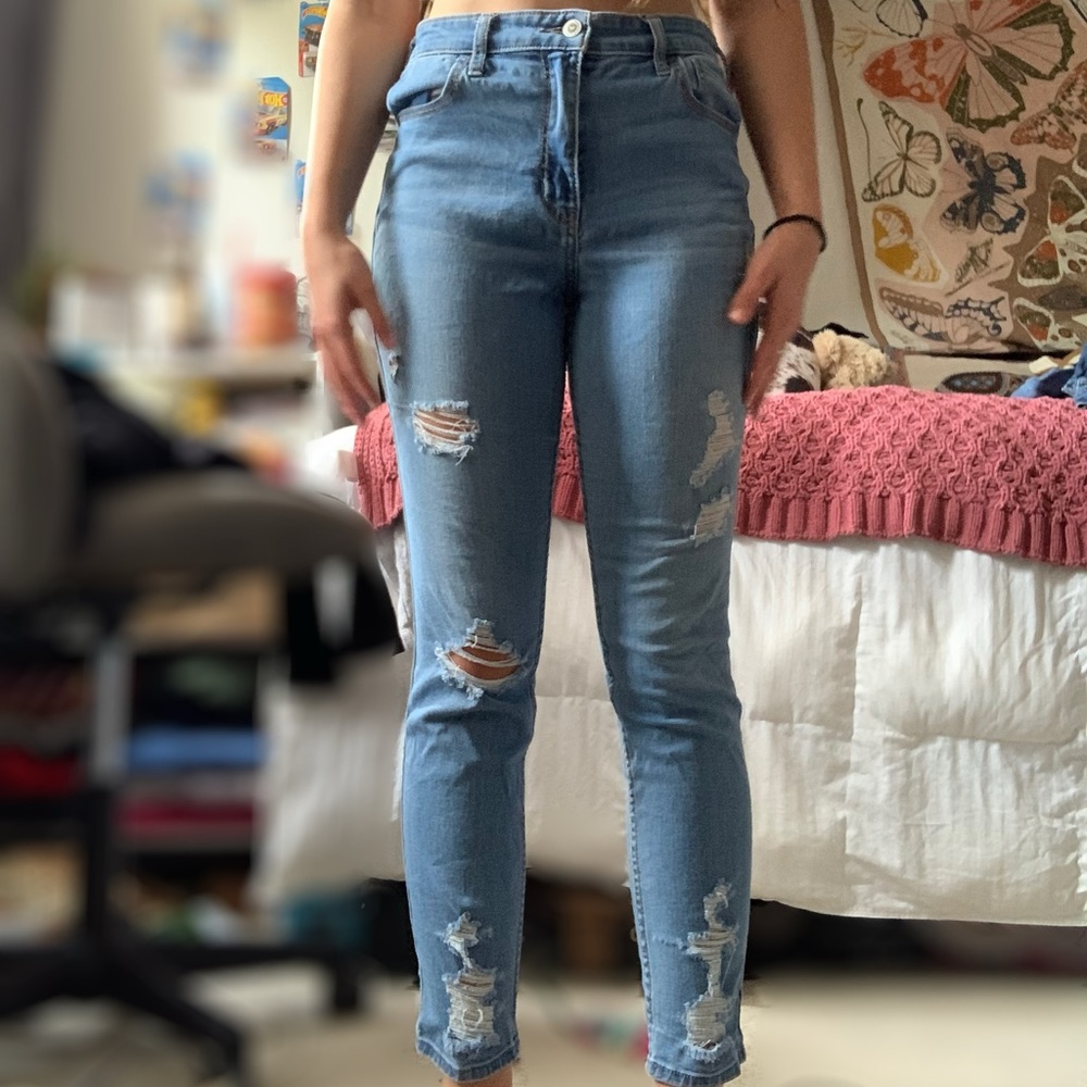 Hollister light wash jegging